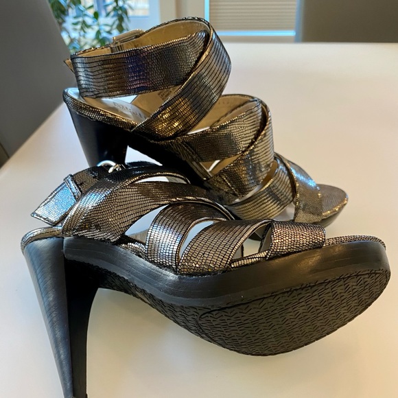 Michael Kors strapy pewter heels! - Picture 5 of 6